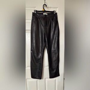 Abercrombie & Fitch Women’s 28 Black Leather High-Rise Pants